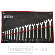 16 darabos kulcskészlet 15°-os eltolású kapcsolókarral, vinyl tokban  gallery main image