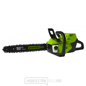 Greenworks GD60CS40 akkumulátoros 60 V-os láncfűrész indukciós motorral gallery main image
