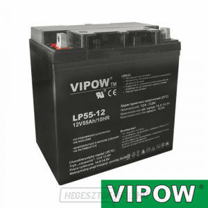 Ólomsavas akkumulátor 12V 55Ah VIPOW