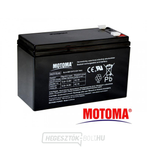 12V-os ólomakkumulátor 7,0Ah MOTOMA (4,75 mm-es csatlakozó) gallery main image