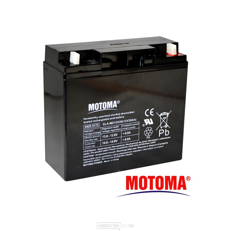 Ólomsavas akkumulátor 12V 20Ah MOTOMA