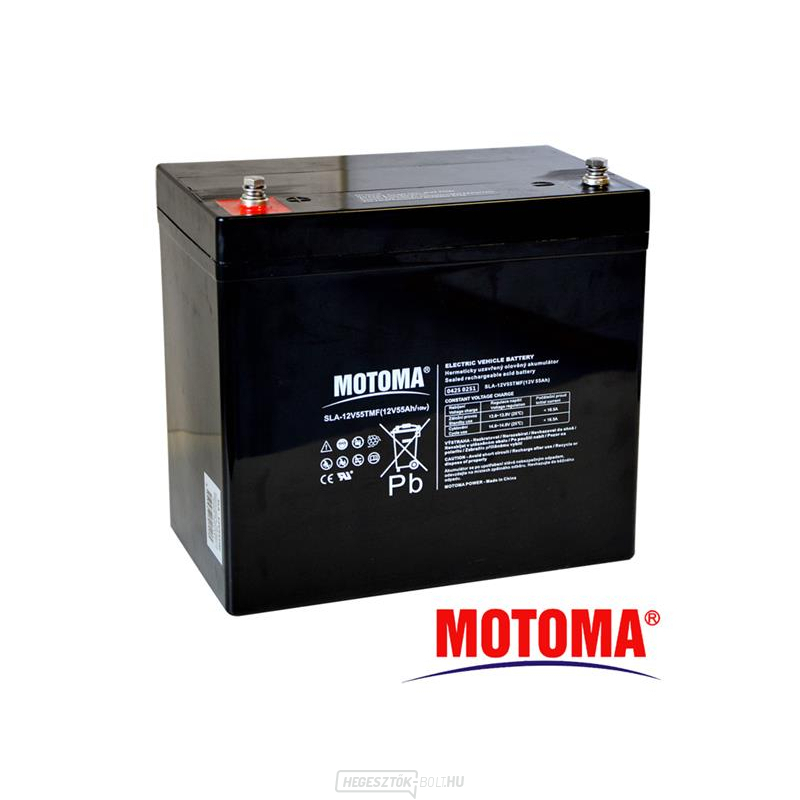 12V 55Ah MOTOMA ólomakkumulátor elektromos motorok számára
