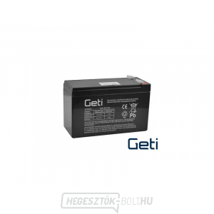 12V 7.5Ah Geti ólom-sav akkumulátor (csatlakozó 6,35 mm)