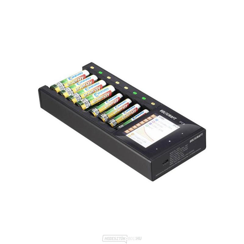 Akkumulátortöltő VOLTCRAFT IPC-8 NiMH, NiCd, NiZn, Li-Ion, LiHV , LiFePO , AA, AAA, 14500, 1044