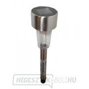 Napelemes LED kerti lámpa - rozsdamentes acél, ezüst Napelemes LED kerti lámpa - rozsdamentes acél, ezüst gallery main image