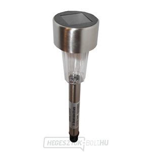 Napelemes LED kerti lámpa - rozsdamentes acél, ezüst Napelemes LED kerti lámpa - rozsdamentes acél, ezüst gallery main image