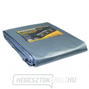 4x5 m extra vastag vízálló ponyva hálóval szürke 160g/m2 gallery main image