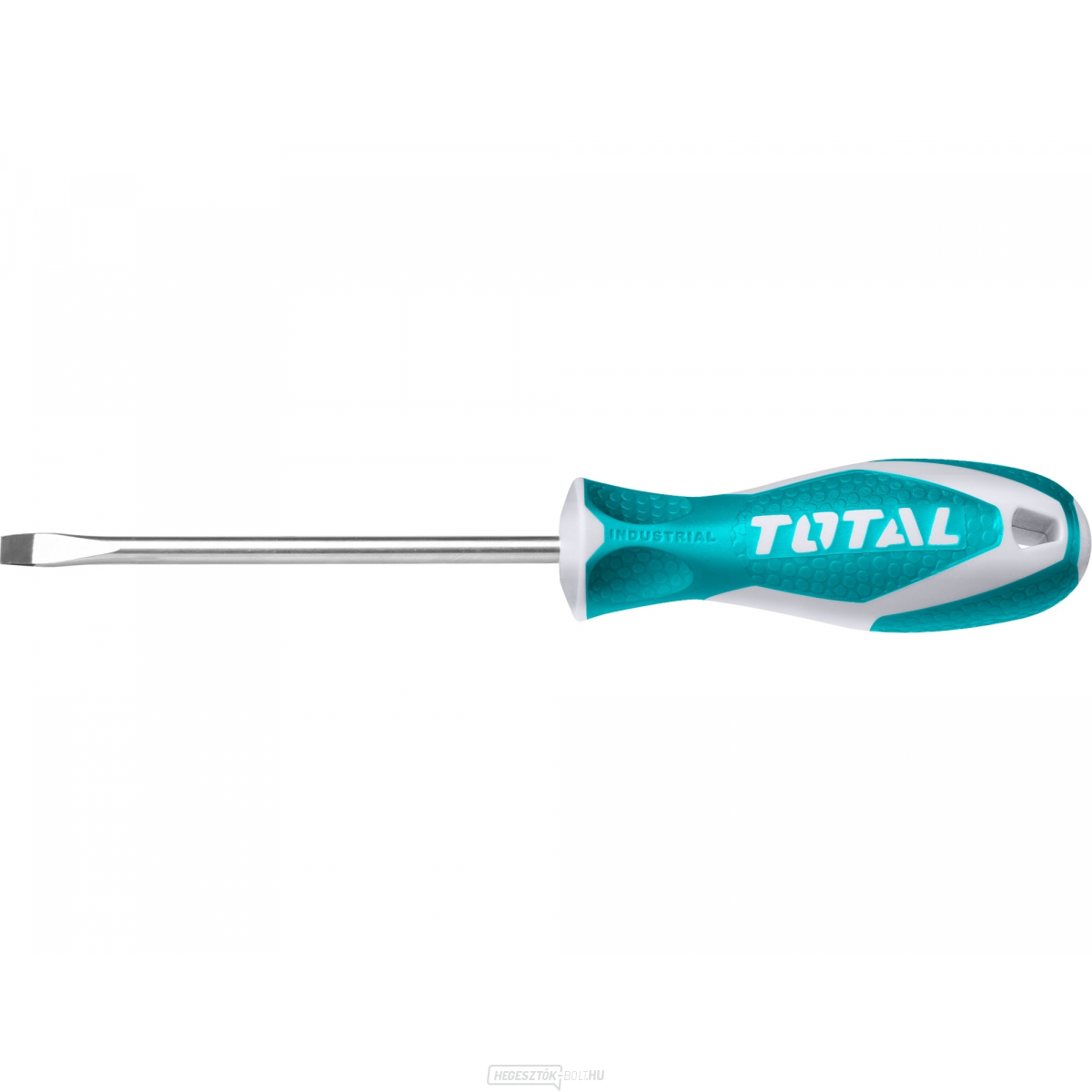 Lapos fejű csavarhúzó, (-) 5x75mm, CrV, ipari, TOTAL