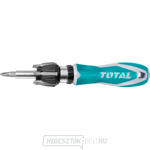 Ratchet csavarhúzó, 8 az 1-ben, CrV, ipari Ratchet csavarhúzó, 8 az 1-ben, CrV, ipari gallery main image