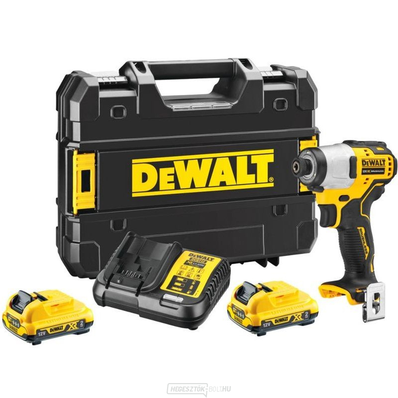 DCF801D2 DEWALT 1/4"-os 12V 2,0AH LI-ION AKKUMULÁTOR