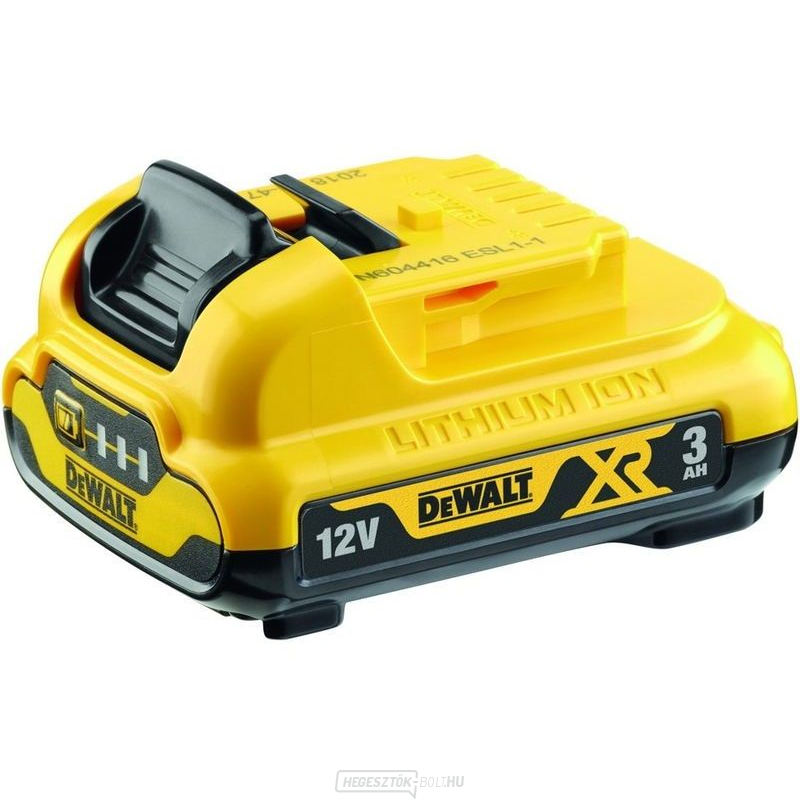 DCB124 DEWALT AKKUMULÁTOR 12V XR 3,0AH LI-ION DUGASZOLHATÓ AKKUMULÁTOR 12V XR 3,0AH