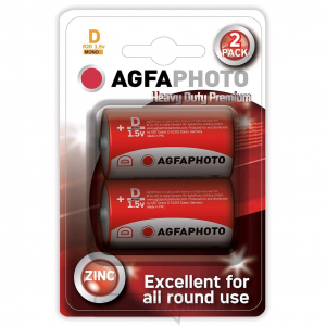 AgfaPhoto cink akkumulátor R20/D, buborékcsomagolás 2db