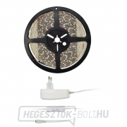 Solight LED fényszalag tesztelővel, 5m, készlet 12V-os adapterrel, 4,8W/m, IP65, hideg fehér gallery main image