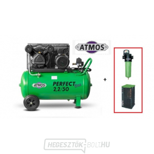 Kompresszor Atmos Perfect line 2,2/50 SF Ipari szűrő (F02) Kondenzációs szárító (AHD31)