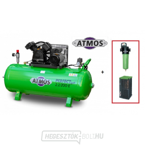 Compressor Atmos Perfect line 2.2/200 E SF Ipari szűrő (F02) Kondenzációs szárító (AHD31)