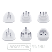 Solight utazási adapter, földelt, cserélhető villák az egész világ számára Előnézet 