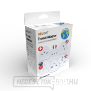 Solight utazási adapter, földelt, cserélhető villák az egész világ számára náhled