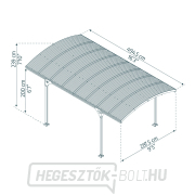 Palram Atlas 5000 alumínium autóbeálló Előnézet 