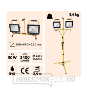 LED reflektor, 2x2400lm, állvánnyal 168cm náhled