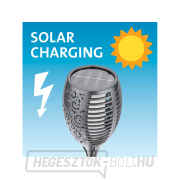 LED-es zseblámpa lánggal, 79cm, napelemes töltés, 35lm Előnézet 