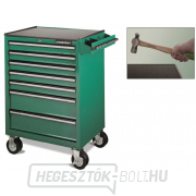 Műhelykocsi, felszereletlen, oldalsó fogantyúval, 7 fiókkal - JONNESWAY C-7DW1 gallery main image