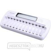 AAA/AA töltő, NiMh/NiCd, 12 rekesz, egyedi töltés, LCD kijelző AAA/AA töltő, NiMh/NiCd, 12 rekesz, egyedi töltés, LCD kijelző gallery main image