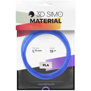 Simo PLA 3D nyomtatószál készlet - átlátszó kék, piros, fehér (1.75mm) gallery main image