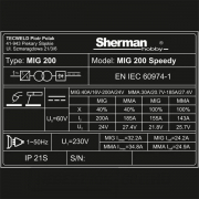 Sherman MIG 200 Speedy + pisztoly + kábelek + hegesztőpajzs + kefe Előnézet 