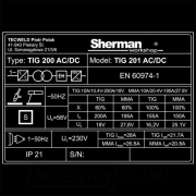 Sherman hegesztő inverter TIG 201 AC / DC kábelek fáklya felszerelés készlet Előnézet 