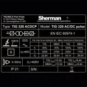Sherman hegesztő inverter TIG 320 AC/DC impulzus Sherman hegesztő inverter TIG 320 AC/DC impulzus náhled