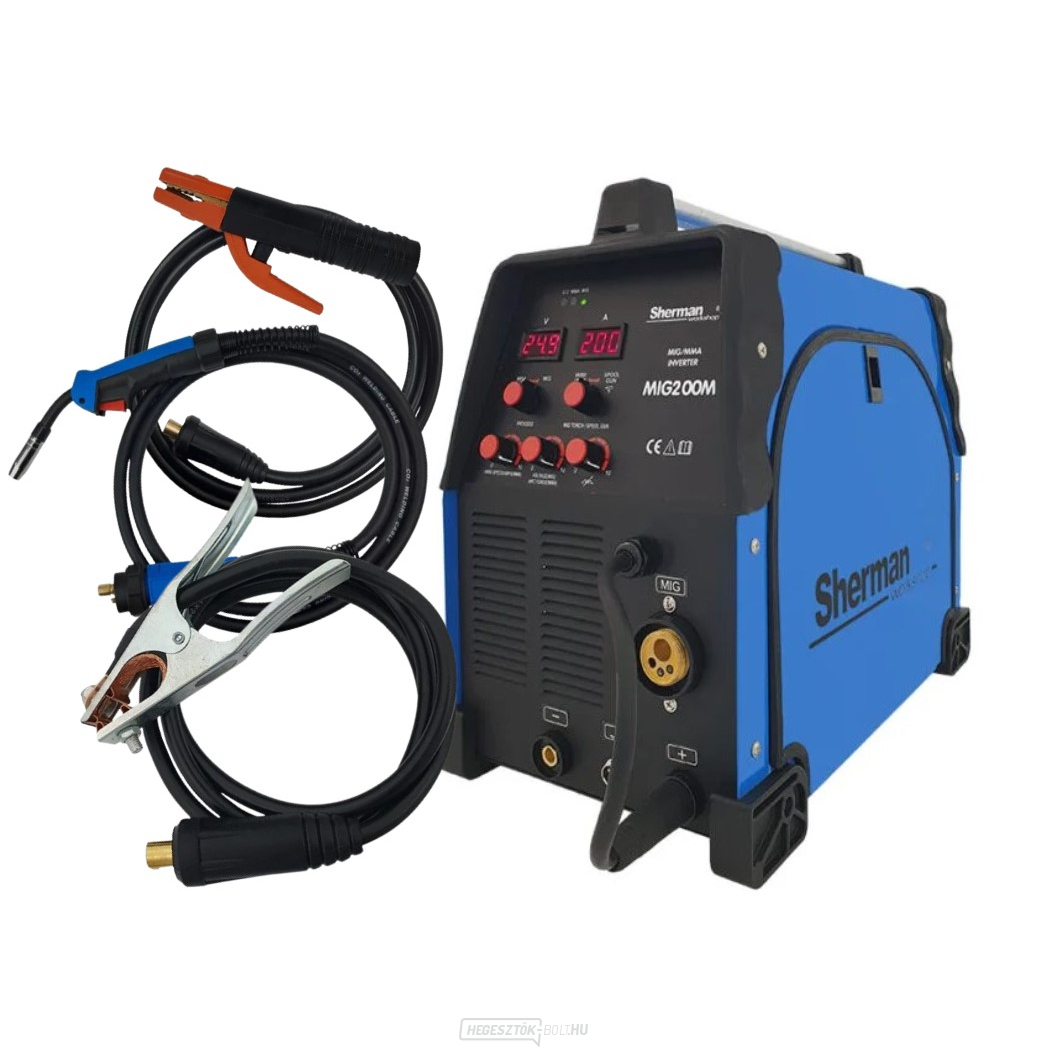 Sherman félautomata hegesztőgép MIG 200M fáklya kábelek