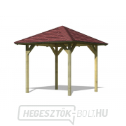 Kerti pavilon KARIBU LILLEHAMMER 1 68817, piros tetőzsindellyel együtt gallery main image