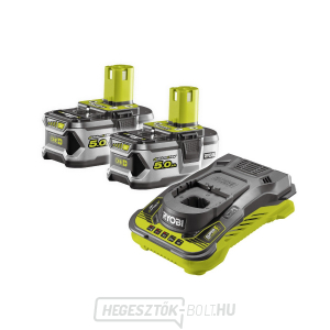 Ryobi RC18150-250 készlet 2x 18 V lítium-ion akkumulátor 5 Ah RC18150 ONE gyorstöltővel 