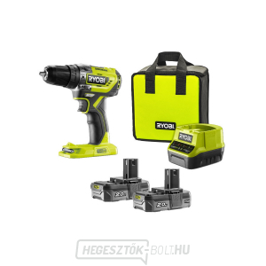 Ryobi R18PD5-220S akkumulátoros 18 V-os ütvefúró 2x 2Ah akkumulátor töltő EGY 