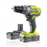 Ryobi R18DD3-220S akkumulátoros 18 V-os kompakt csavarozó/fúrógép 2x 2Ah akkutöltő ONE  gallery main image