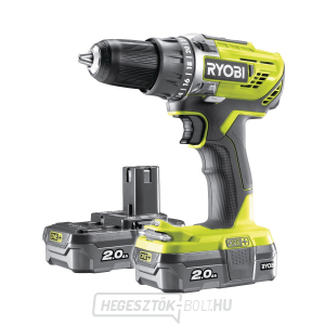 Ryobi R18DD3-220S akkumulátoros 18 V-os kompakt csavarozó/fúrógép 2x 2Ah akkutöltő ONE 