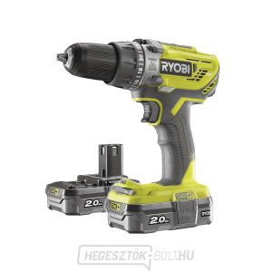 Ryobi R18PD3-220S akkumulátoros 18 V-os fúrógép 2x akkumulátorok 2 Ah töltő EGY  gallery main image