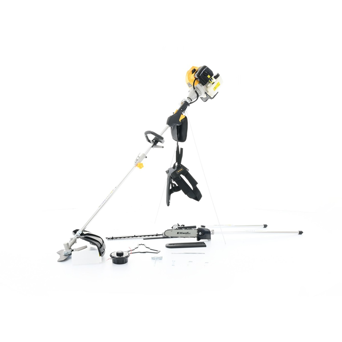 Riwall PRO RPMT 520 multifunkcionális bozótvágó benzinmotorral 4 az 1-ben Előnézet 