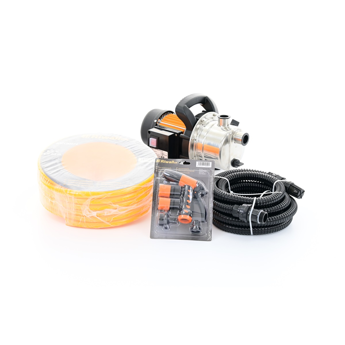 Vízpumpa Riwall PRO REJP 1000 INOX SET 1000 W tartozékokkal - Kerti sugárszivattyú Előnézet 