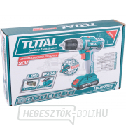 Akkus fúrócsavarhúzó, 20V Li-ion (2x), 2000mAh, táskában, 47 darabos készletben Előnézet 