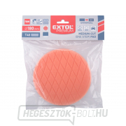 Hab polírozókorong, gyémántmintás, T40, narancssárga, ∅180x35mm, süllyesztett tépőzár ∅150mm náhled