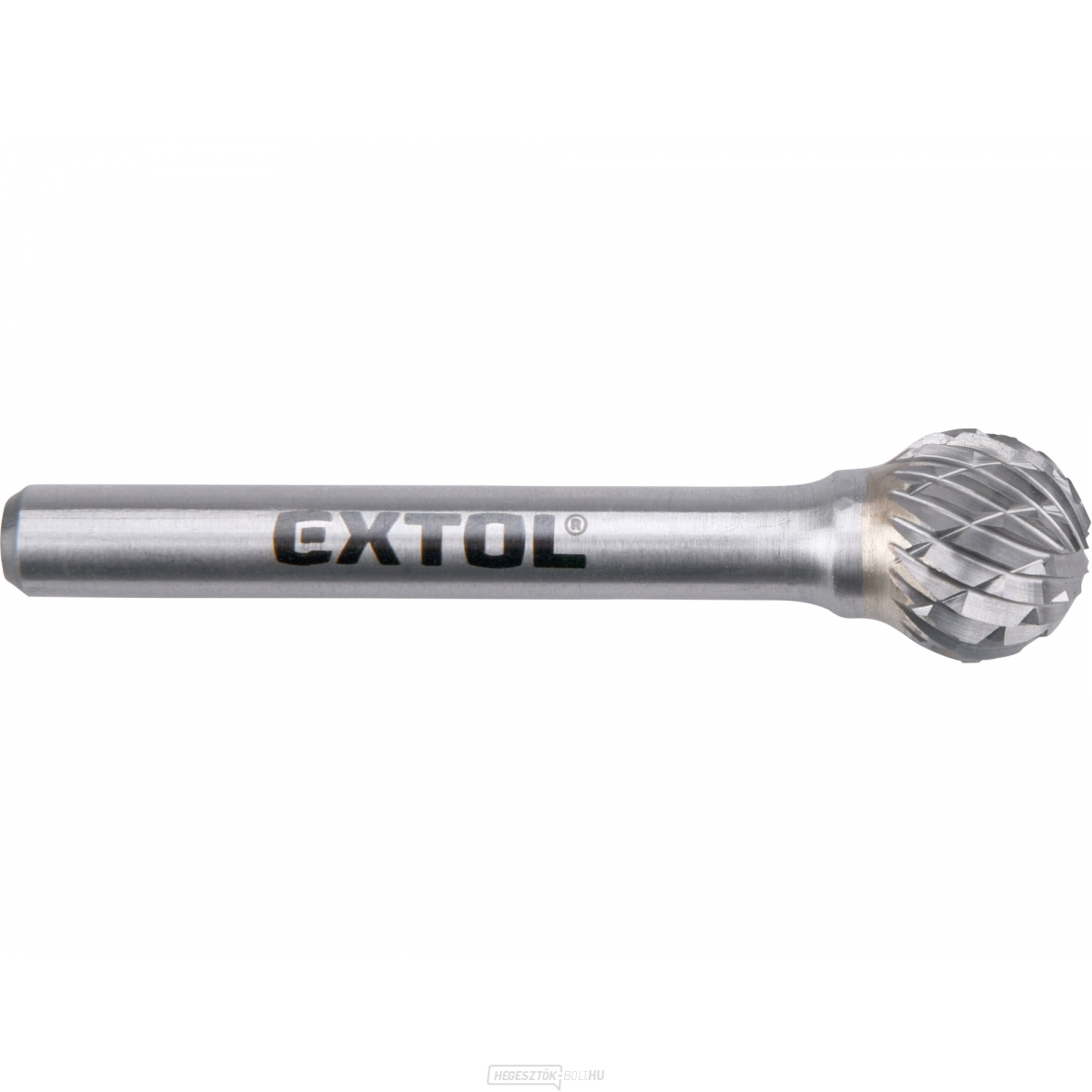 Keményfém maró, gömb alakú, 12 mm átmérőjű/ 6 mm szárú, közepes szelvényű (dupla vágású)