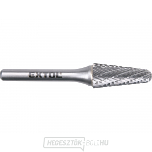 Keményfém maró, lekerekített kúpos (R 3mm), átmérő 12x28mm/szár 6mm, közepes szelvény (dupla vágás) Keményfém maró, lekerekített kúpos (R 3mm), átmérő 12x28mm/szár 6mm, közepes szelvény (dupla vágás) gallery main image