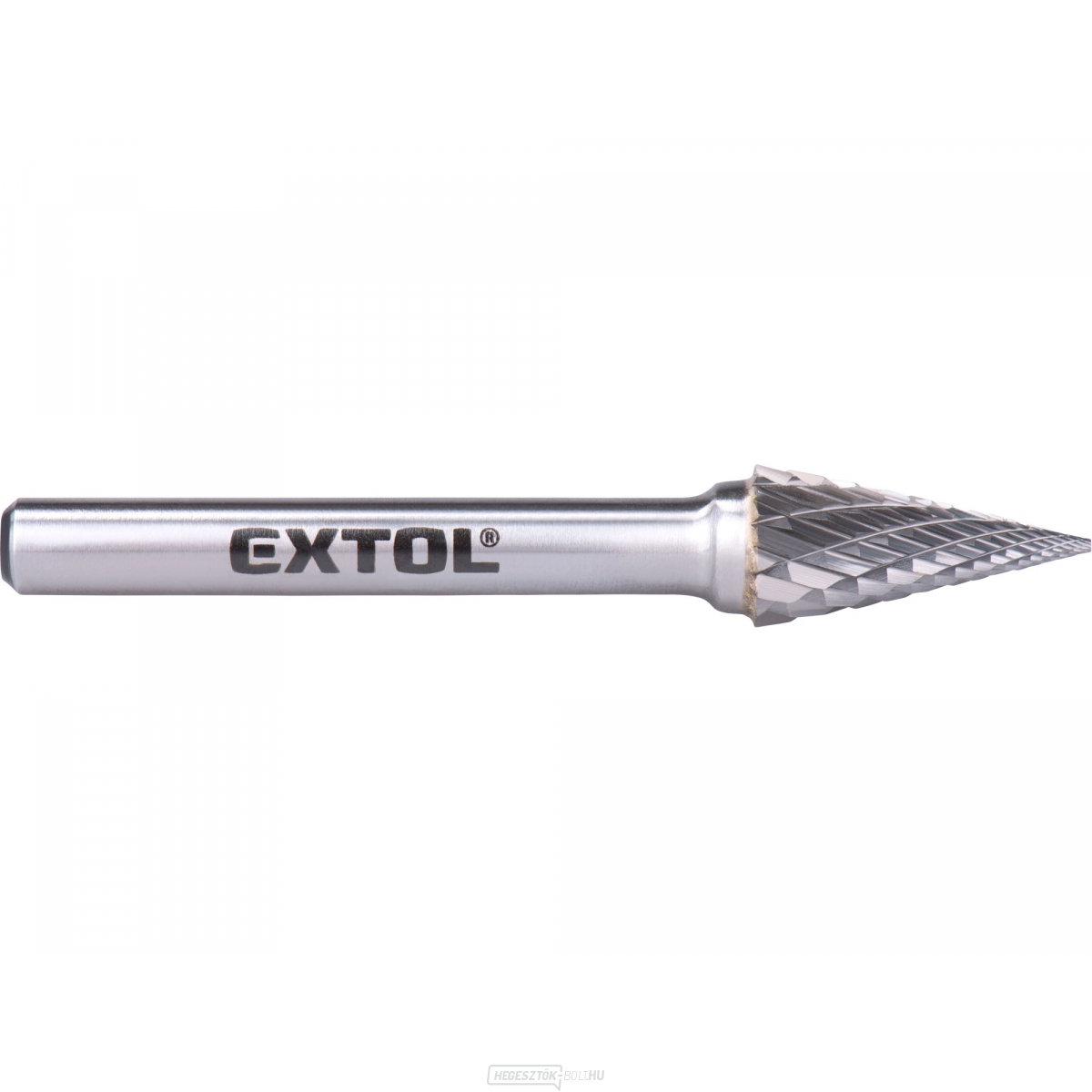 Keményfém maró, kúpos tű, átmérő 10x20mm/szár 6mm, közepes szelvény (dupla vágás) Keményfém maró, kúpos tű, átmérő 10x20mm/szár 6mm, közepes szelvény (dupla vágás) gallery main image