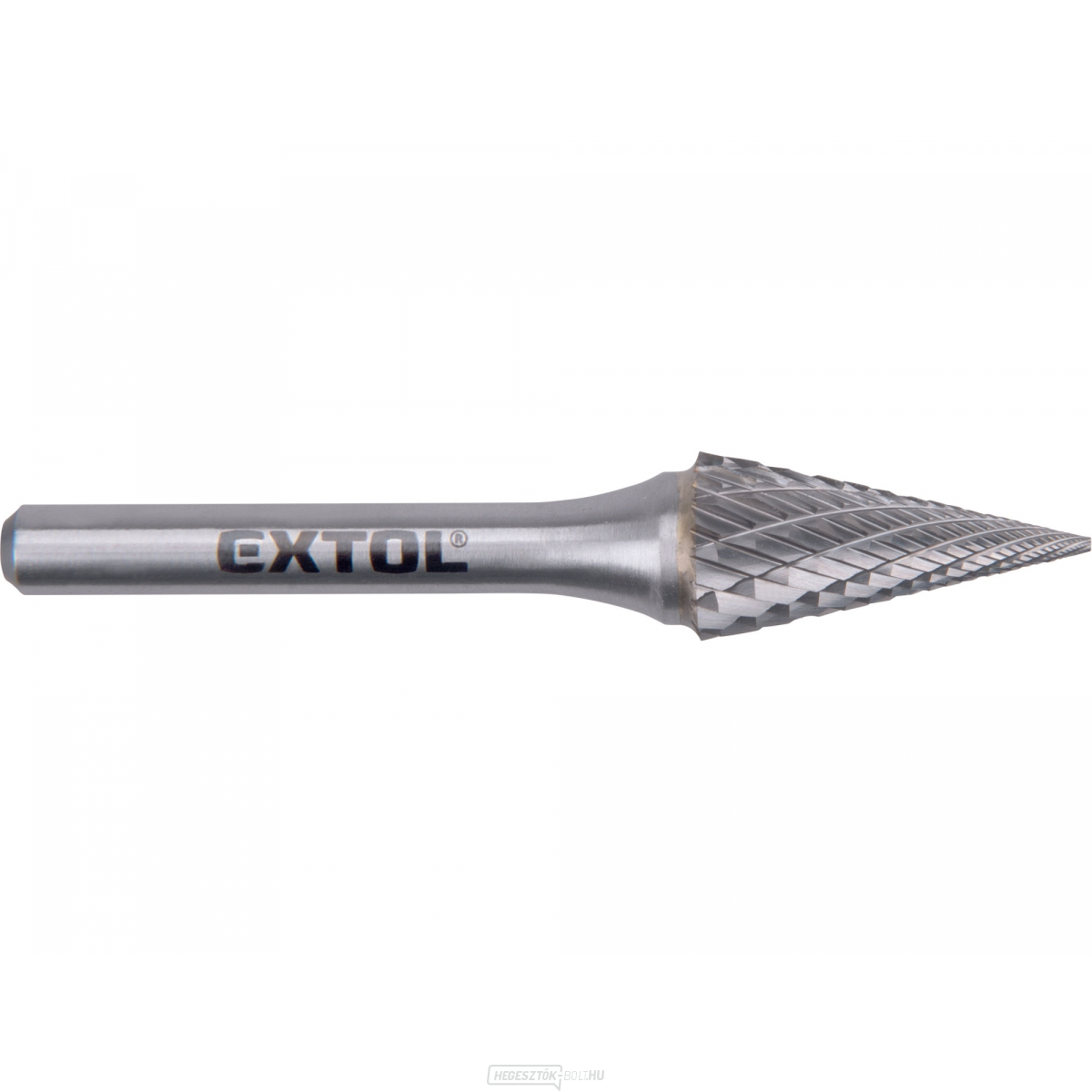 Keményfém maró, kúpos tű, 12x25mm átmérő/ 6mm szár, közepes szelvény (dupla vágás) Keményfém maró, kúpos tű, 12x25mm átmérő/ 6mm szár, közepes szelvény (dupla vágás) gallery main image