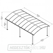 Palram Arcadia 6400 alumínium (előregyártott) menedékház íves tetővel náhled