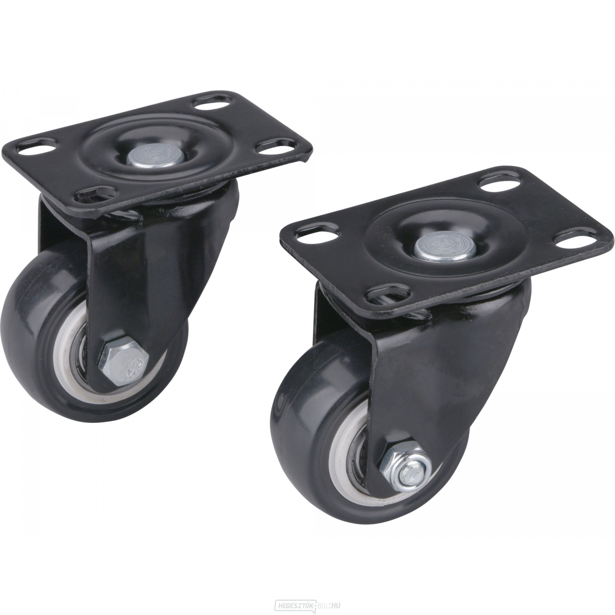 Forgatható görgők PVC karikával, 2 darabos készlet, átmérő 40mm