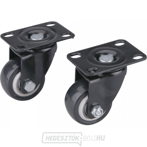 Forgatható görgők PVC karikával, 2 darabos készlet, átmérő 40mm Forgatható görgők PVC karikával, 2 darabos készlet, átmérő 40mm gallery main image