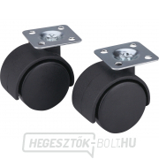Nylon lengőkerekek, 2 darabos készlet, 40 mm átmérőjű talppal Nylon lengőkerekek, 2 darabos készlet, 40 mm átmérőjű talppal gallery main image