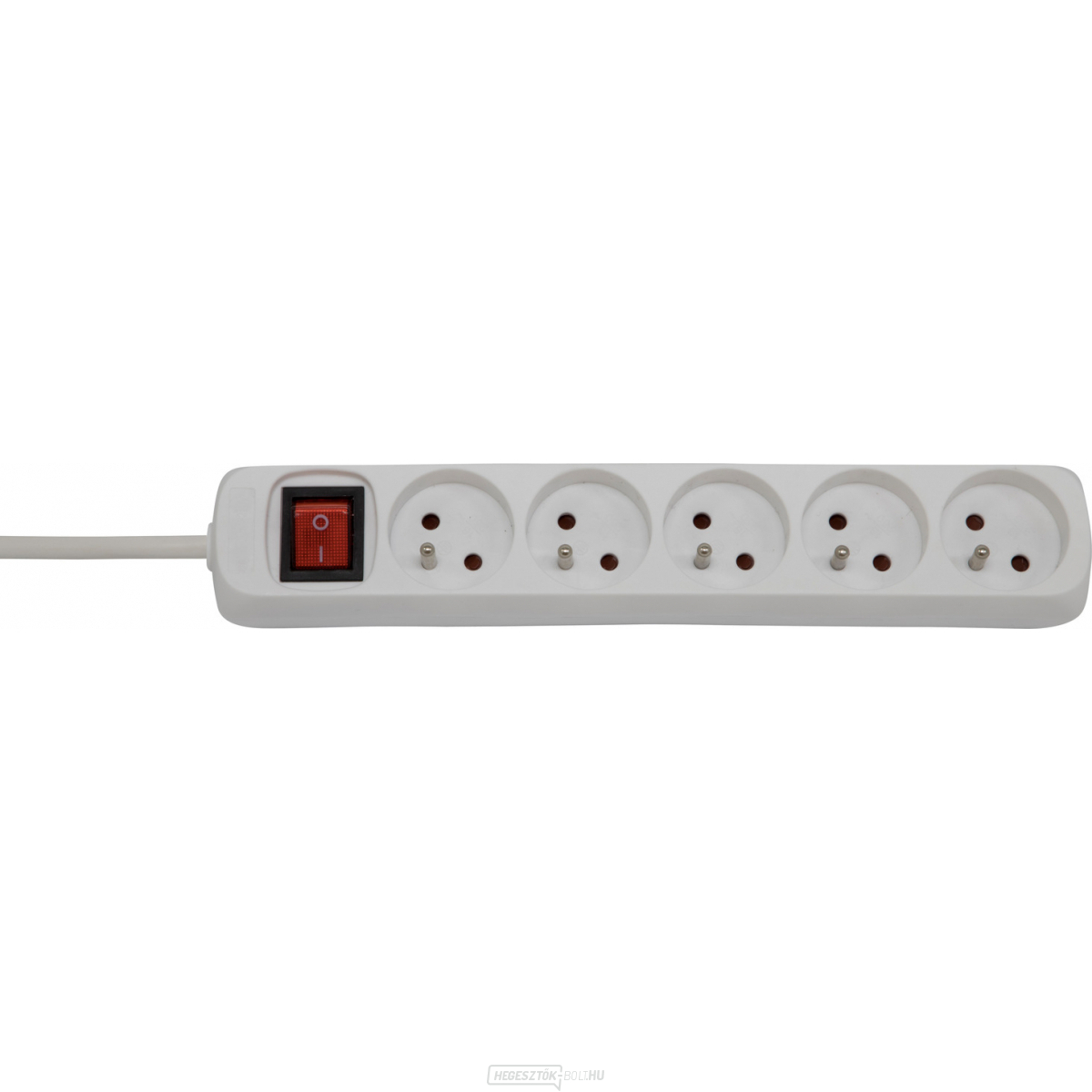 Eco-Line Fiókszalag kapcsolóval, 5 fiók, fehér, 5,0 m